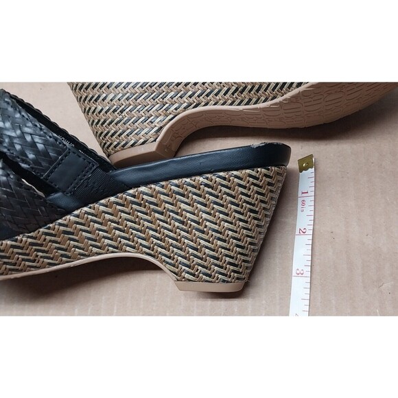 Dana Buchman Women Size 9M Brown Black Billy Strappy Wedge Heel Open Toe SANDALS - Picture 12 of 15